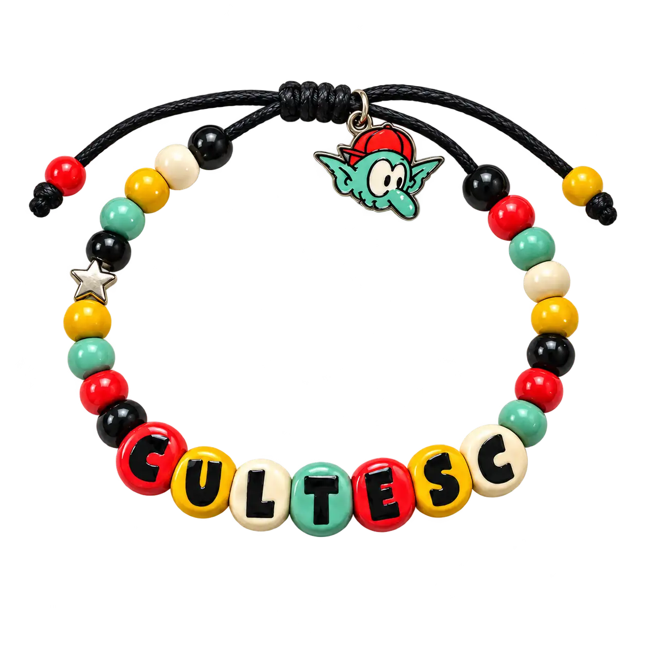 Good Company bracelet — Mixed color / black cord design mockup